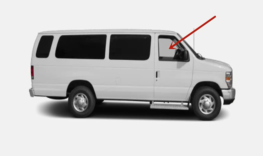 Passenger Right Side Front Door Glass Compatible with Ford Econoline Van 2015-2022 Models