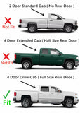 Passenger Right Side Rear Door Window Door Glass Compatible with Chevrolet Silverado GMC Sierra 1500 2014-2018 / 2500 3500 2015-2019 /4500 5500 6500 2019-2021 4-Door Crew Cab Pickup