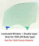 Laminated Driver Left Side Front Door Window Door Glass Compatible with Ram 1500 Pickup 2019-2026 Models (Not For 1500Classic)