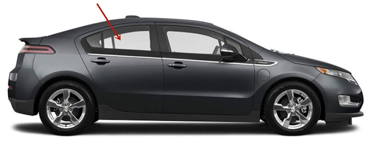 Passenger Right Side Rear Door Window Door Glass Compatible with Chevrolet Volt 2011-2015 Models