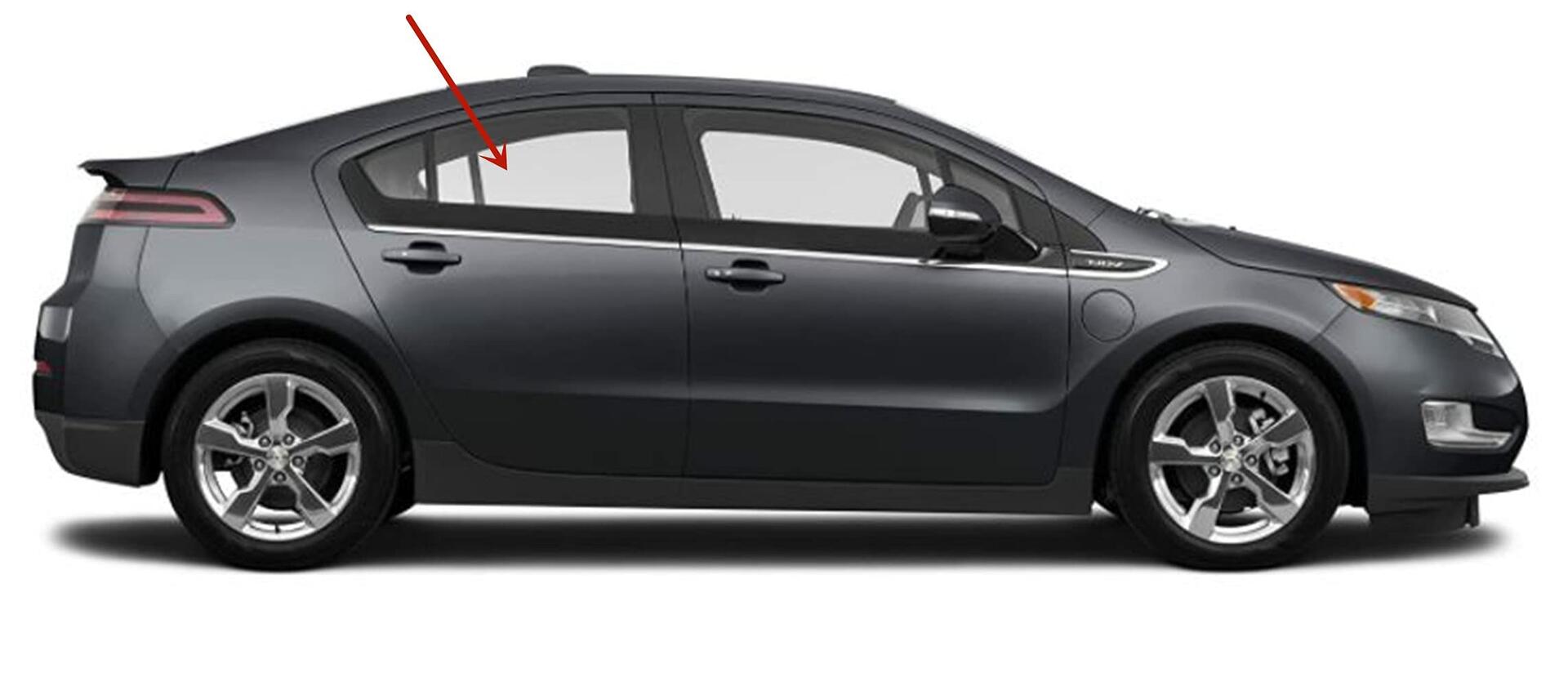 Passenger Right Side Rear Door Window Door Glass Compatible with Chevrolet Volt 2011-2015 Models