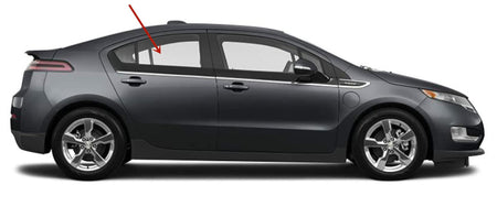 Passenger Right Side Rear Door Window Door Glass Compatible with Chevrolet Volt 2011-2015 Models