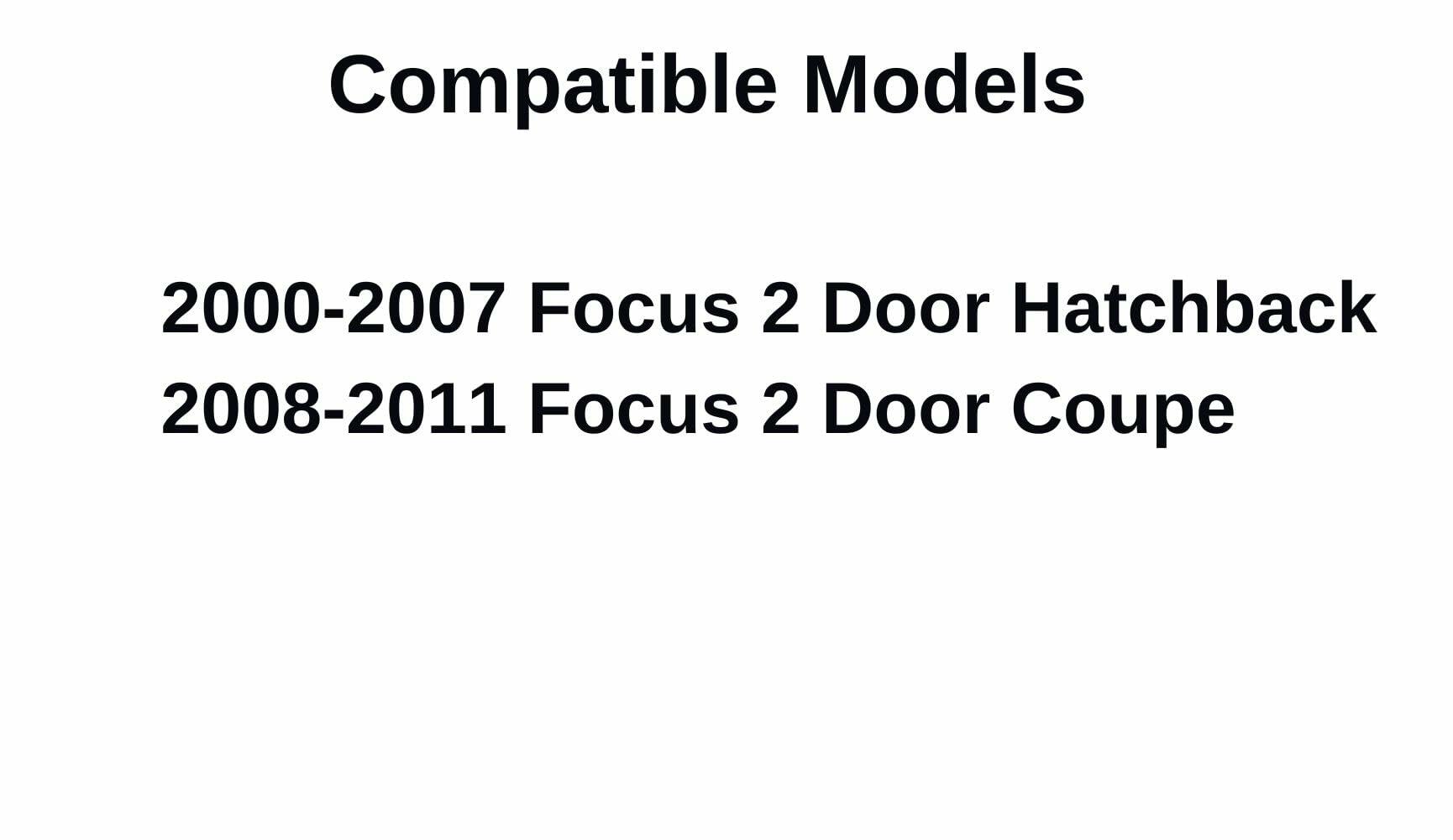 Driver Left Side Door Window Door Glass Compatible with Ford Focus 2 Door Hatchback 2000-2007 Models/ 2 Door Coupe 2008-2011 Models