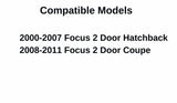 Driver Left Side Door Window Door Glass Compatible with Ford Focus 2 Door Hatchback 2000-2007 Models/ 2 Door Coupe 2008-2011 Models