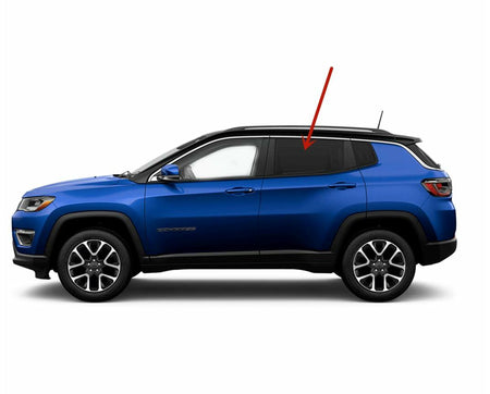 Tempered Driver Left Side Rear Door Window Door Glass Compatible with Jeep Compass MP 2017-2026 Models (Not For Compass MK)