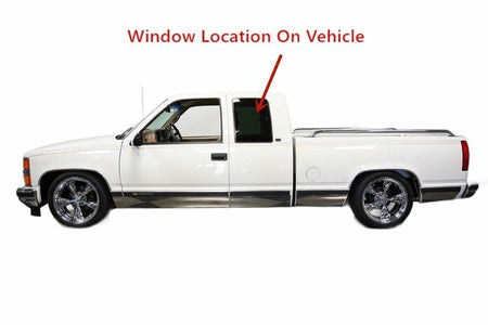 Movable Style Driver Left Side Quarter Window Glass With Frame & Latch Compatible with Chevrolet/GMC Pickup C1500 K1500 1988-1999 / C2500 K2500 C3500 K3500 1988-2000 2-Door Extended Cab Models