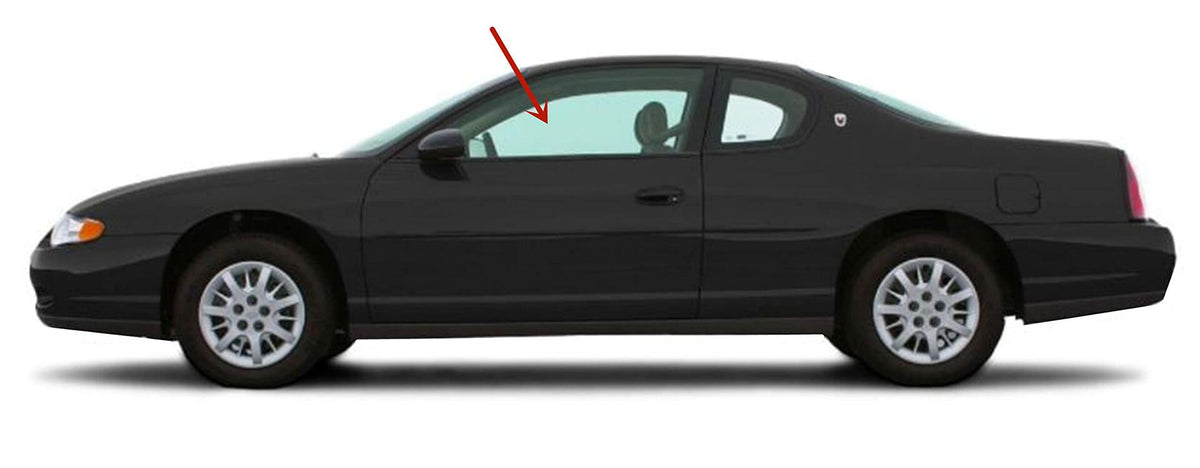 Driver Left Side Door Window Door Glass Compatible with Chevrolet Monte Carlo 2 Door Coupe 2000-2009 Models