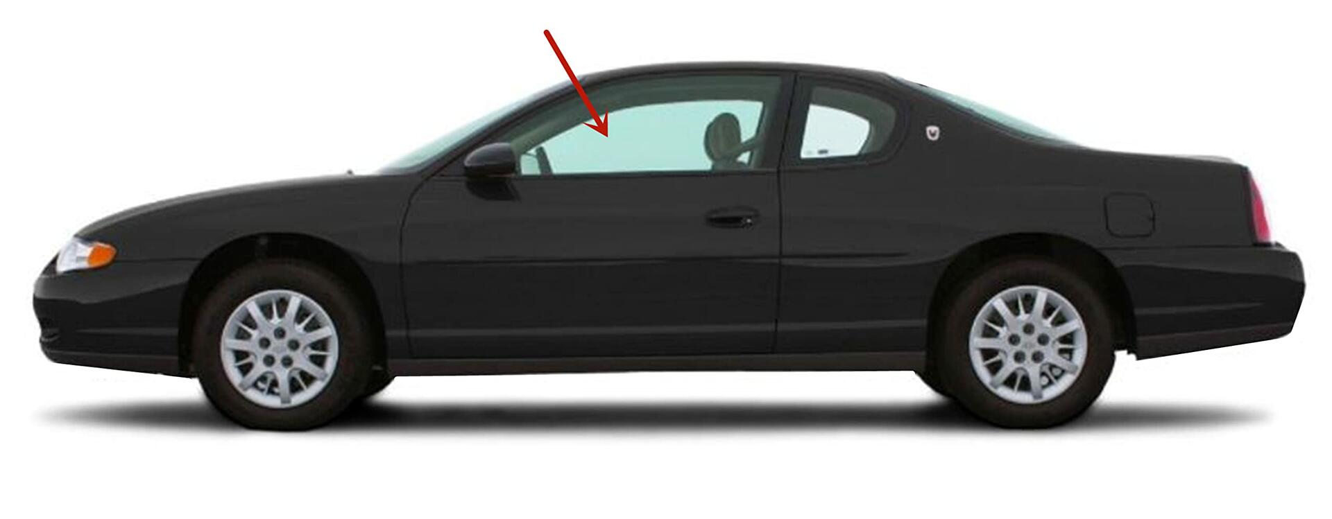 Driver Left Side Door Window Door Glass Compatible with Chevrolet Monte Carlo 2 Door Coupe 2000-2009 Models