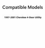 W/O Vent Style Driver Left Side Front Door Window Door Glass Compatible with Jeep Cherokee 4 Door Utility 1997-2001 Models