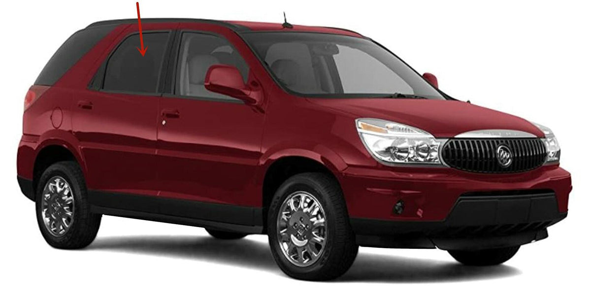Passenger Right Side Rear Door Window Door Glass Compatible with Buick Rendezvous 2002-2007 Models