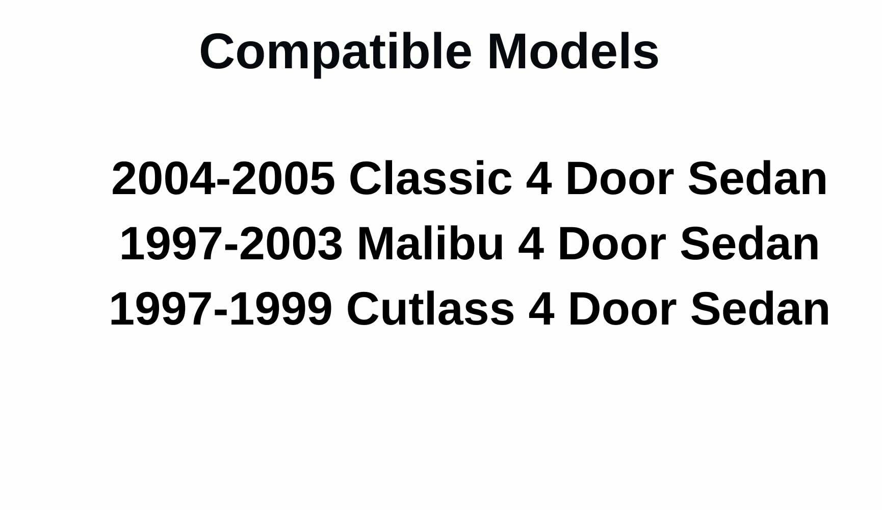 Driver Left Side Front Door Window Door Glass Compatible with Oldsmobile Cutlass 1997-1999 Models/Chevrolet Malibu 1997-2003 Models/Chevrolet Classic 2004-2005 Models