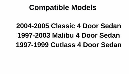 Driver Left Side Front Door Window Door Glass Compatible with Oldsmobile Cutlass 1997-1999 Models/Chevrolet Malibu 1997-2003 Models/Chevrolet Classic 2004-2005 Models