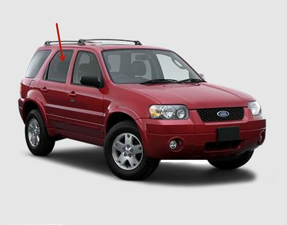 Passenger Right Side Rear Door Window Door Glass Compatible with Ford Escape/Mercury Mariner 2001-2007 Models