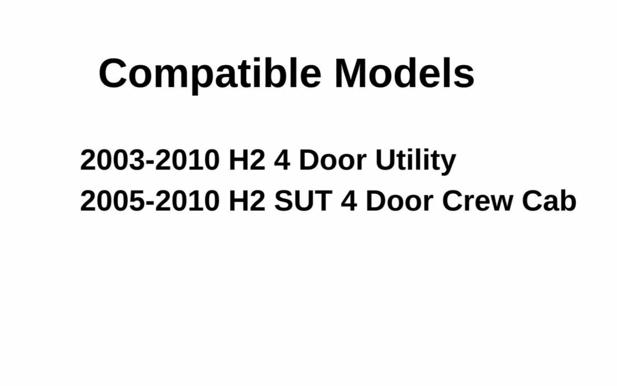 Clear Driver Left Side Rear Door Window Door Glass Compatible with Hummer H2 / H2 SUT 2003-2010 Models