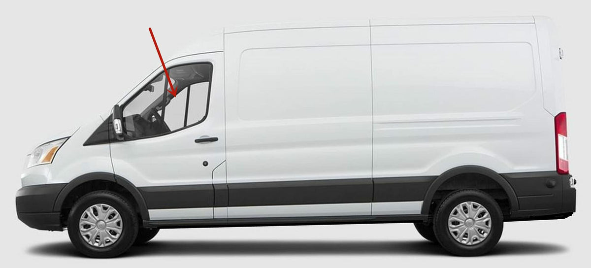 Driver Left Side Front Door Window Door Glass Compatible with Ford Transit 110.2" High-Roof 100.8" Mid-Roof Van 2015-2026 Models (Not for Transit Connect or Low-Roof Transit)