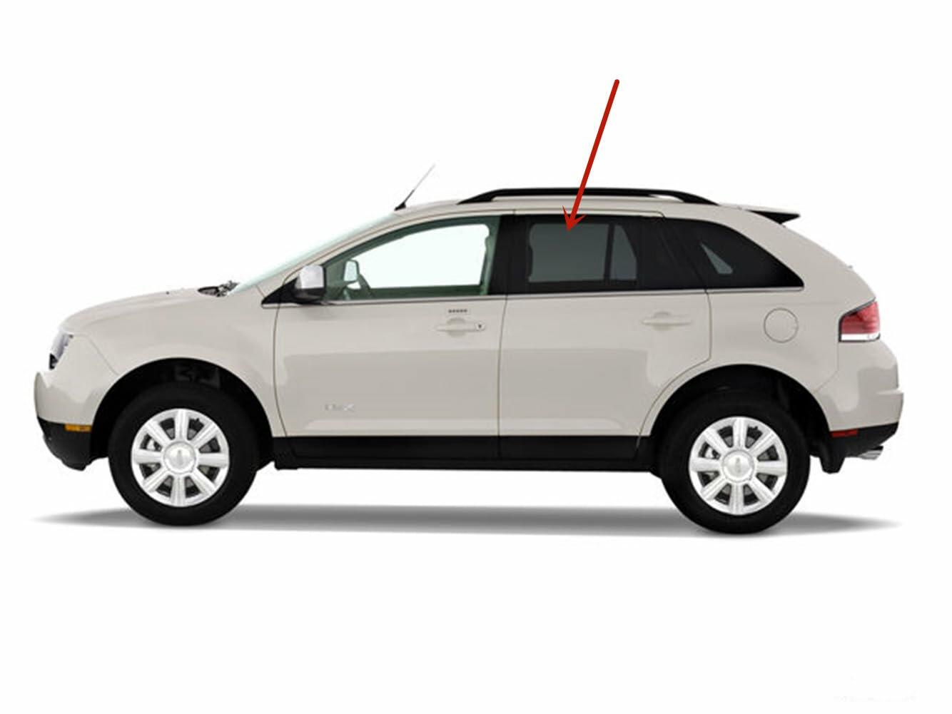 Driver Left Side Rear Door Window Door Glass Compatible with Ford Edge 2007-2014 Models/Lincoln MKX 2007-2015 Models