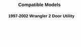 Privacy Heated Rear Back Window Back Glass Compatible with Jeep Wrangler 1997-2002 2-Door Models