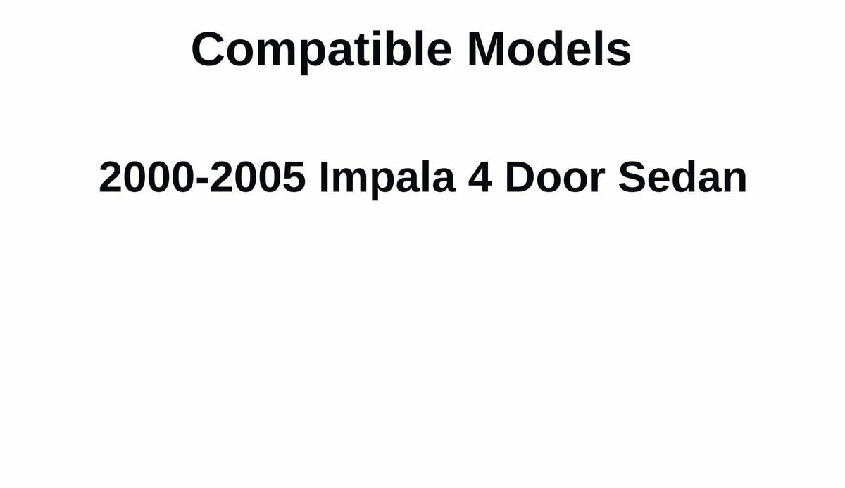 Heated Back Window Back Glass Compatible with Chevrolet Impala 2000-2005 Models