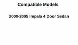 Heated Back Window Back Glass Compatible with Chevrolet Impala 2000-2005 Models