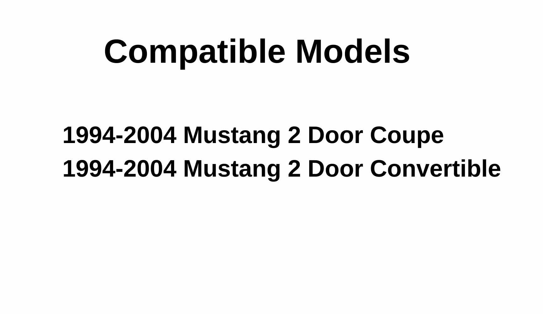 NAGD Passenger Right Side Door Window Glass for Ford Mustang 1994-2004 Models, Clear Tempered Glass