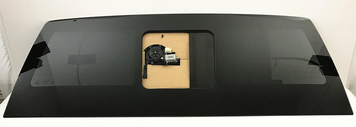 OE W/Logo W/Motor Heated Sliding Back Window Glass Back Power Slider Compatible with Ford F250 / F350 / F450 / F550 Pickup 2017-2026 Models