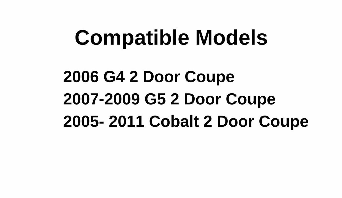 Passenger Right Side Door Window Door Glass Compatible with Chevrolet Cobalt/Pontiac G4/Pontiac G5 2005-2011 2 Door Coupe Models