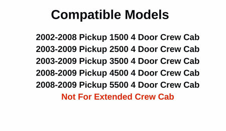 Passenger Right Side Rear Door Window Door Glass Compatible with Dodge Ram Pickup 4 Door Crew Cab 1500 2002-2008 Models/2500 3500 4500 5500 2003-2009 Models