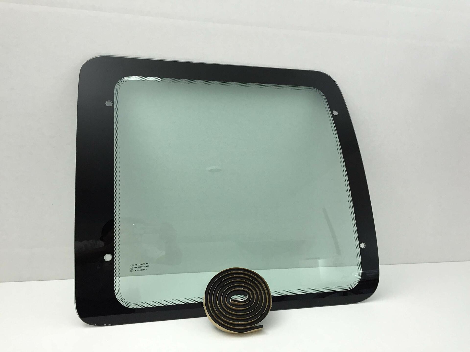 Stationary Back Window Back Glass Passenger Right Side Compatible with Ford Econoline 1992-2016 Models