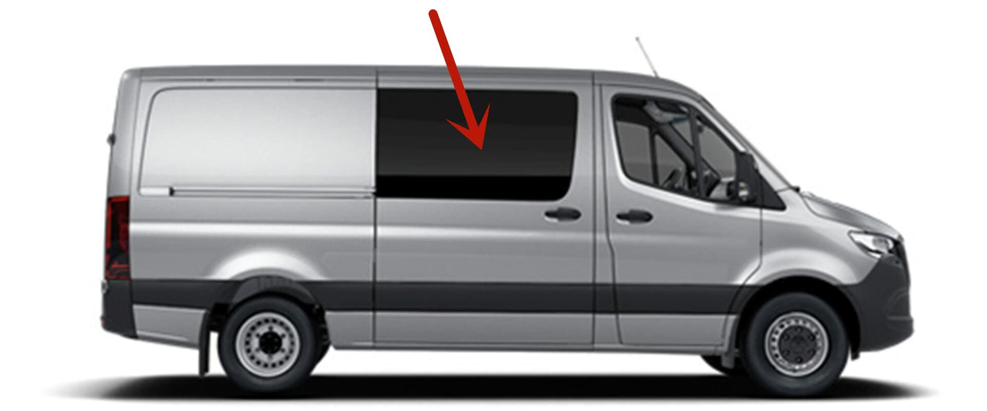 Privacy Passenger Right Side Sliding Cargo Door Window Door Glass Compatible with Freightliner Sprinter/Mercedes Benz Sprinter/Dodge Sprinter 144 & 170 WB Van 2007-2025 Models
