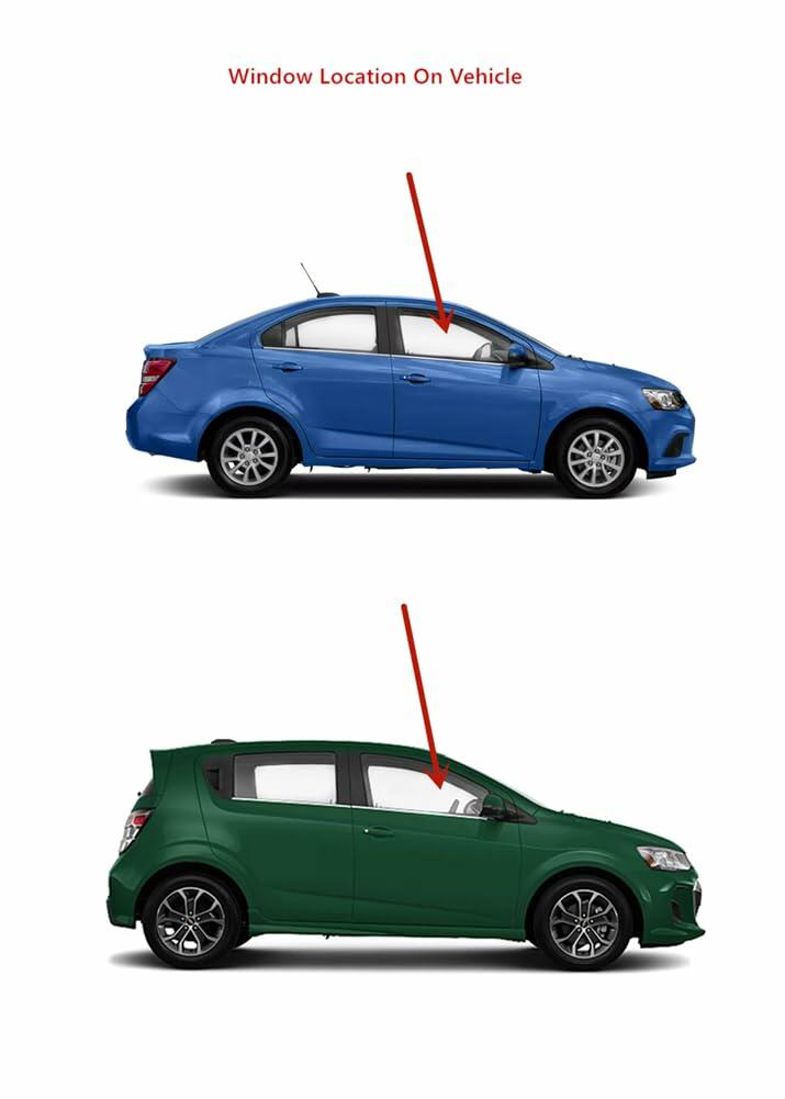 Passenger Right Side Front Door Window Door Glass Compatible with Chevrolet Sonic 2012-2020 Models