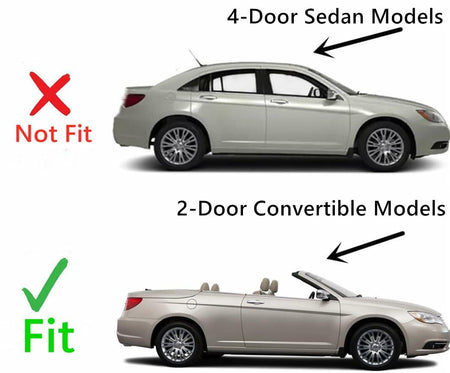 Passenger Right Side Door Window Door Glass Compatible with Chrysler Sebring 2 Door Convertible 2008-2010/Chrysler 200 2 Door Convertible 2011-2014 Models