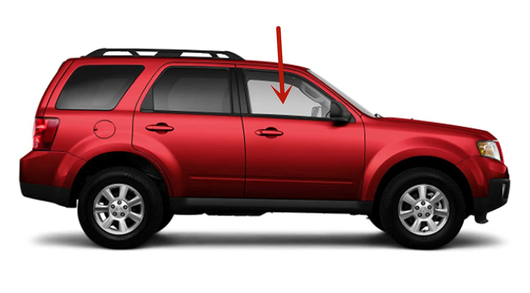 Passenger Right Side Front Door Window Door Glass Compatible with Mercury Mariner 2008-2011 Models