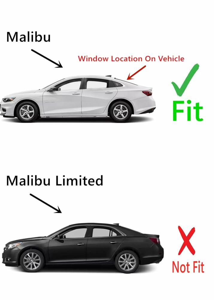 Heated Rear Back Window Back Glass Compatible with Chevrolet Malibu 2016-2025 Models (Not For Malibu Limited)