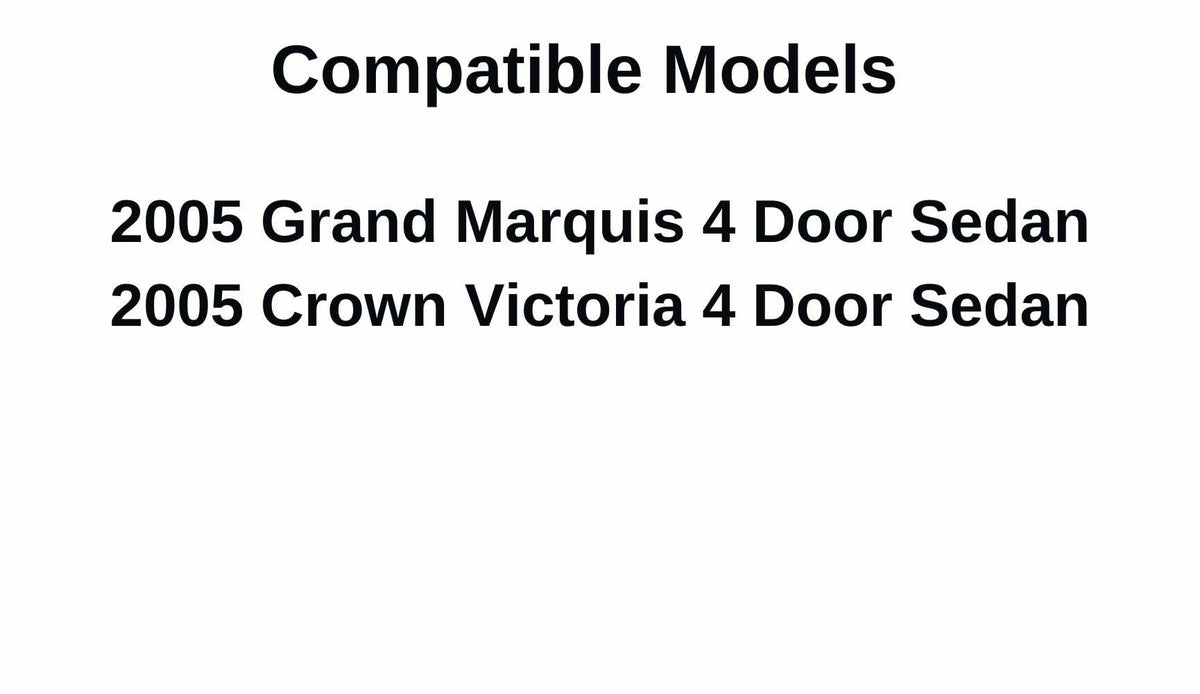 Heated Back Window Back Glass Compatible with Ford Crown Victoria/Mercury Grand Marquis 2005 4 Door Sedan Models