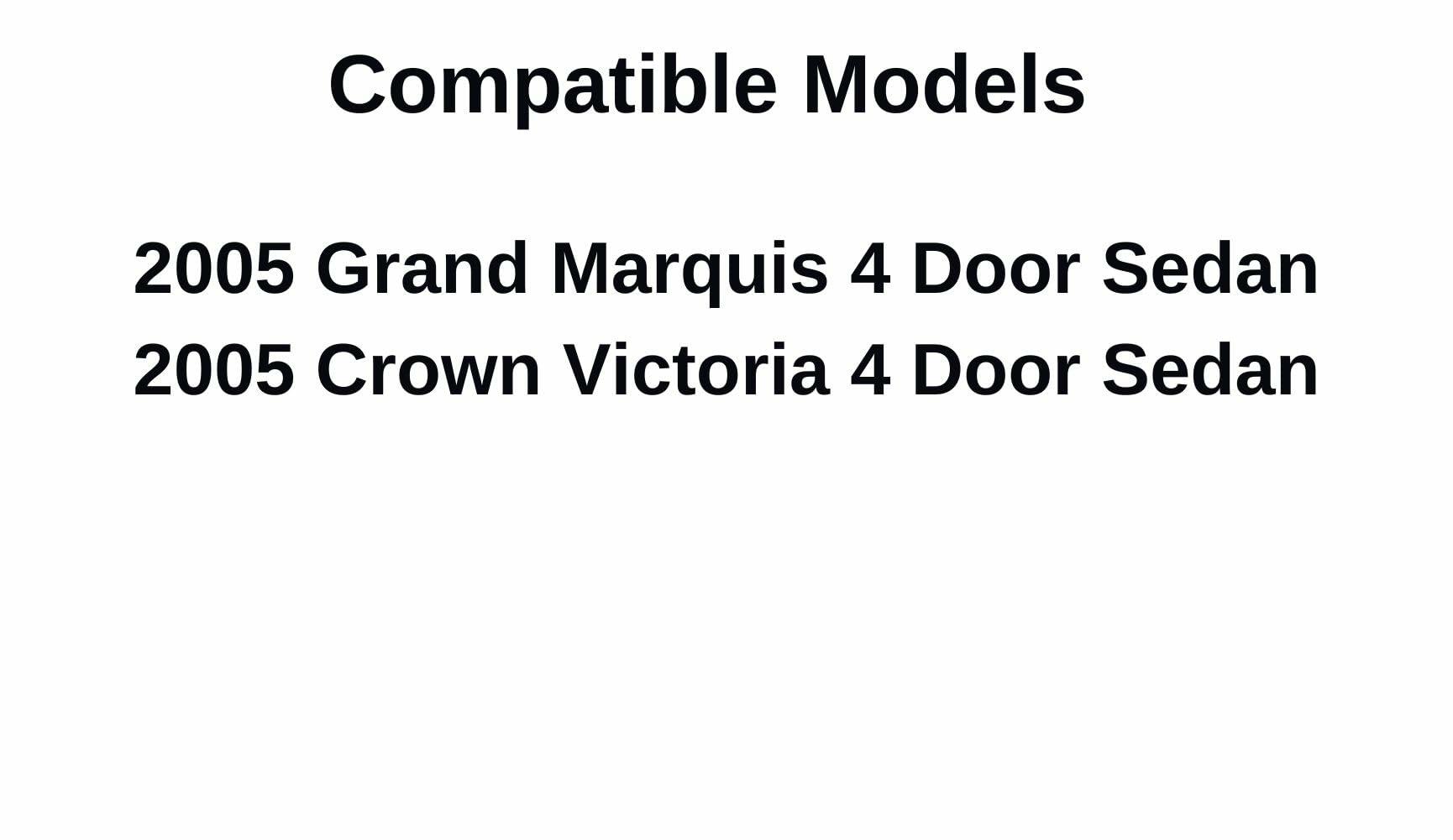 Heated Back Window Back Glass Compatible with Ford Crown Victoria/Mercury Grand Marquis 2005 4 Door Sedan Models