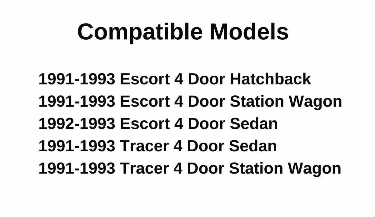 Driver Left Side Front Door Window Glass Compatible with Ford Escort/Mercury Tracer 1991-1993 4 Door Models