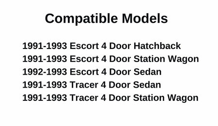 Driver Left Side Front Door Window Glass Compatible with Ford Escort/Mercury Tracer 1991-1993 4 Door Models