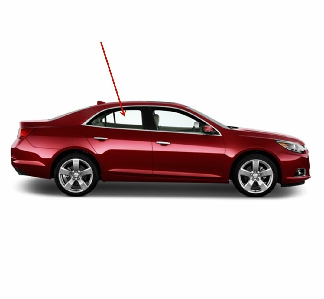Passenger Right Side Rear Door Window Door Glass Compatible with Chevrolet Malibu 2013-2015 Models/ Malibu Limited 2016 Models