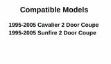 Passenger Right Side Door Window Door Glass Compatible with Pontiac Sunfire/Chevrolet Cavalier 2 Door Coupe 1995-2005 Models