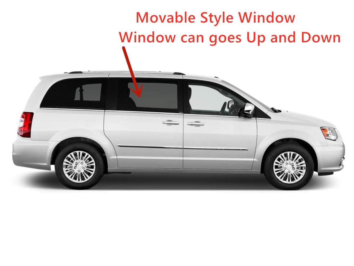 Movable Passenger Right Side Rear Sliding Cargo Door Window Door Glass Compatible with Dodge Grand Caravan 2008-2020/Chrysler Town & Country 2008-2016 Models