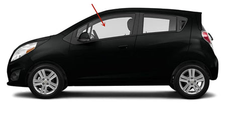 Driver Left Side Front Door Window Door Glass Compatible with Chevrolet Spark 2016-2023 Models (Not For Spark Classic Mexico Models)