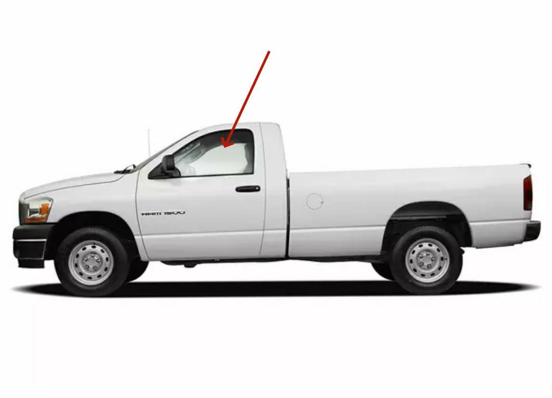 Driver Left Side Door Window Door Glass Compatible with Dodge Ram Pickup 2 Door Standard Cab 1500 2002-2008 Models/ 2500 3500 4500 5500 2003-2009 Models