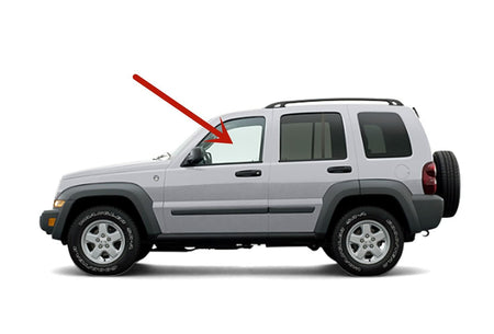 One Hole Style Driver Left Side Front Door Window Door Glass Compatible with Jeep Liberty 2006-2007 Models
