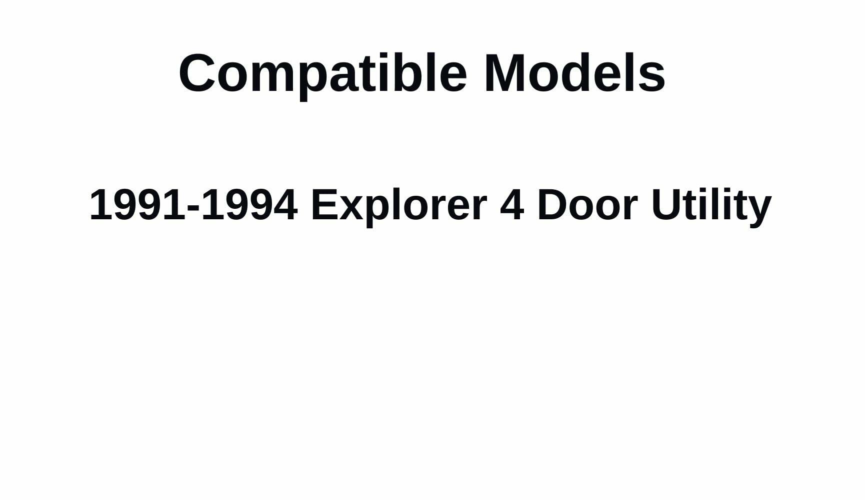 Driver Left Side Front Door Window Door Glass Compatible with Ford Explorer 4 Door Utility 1991-1994 Models