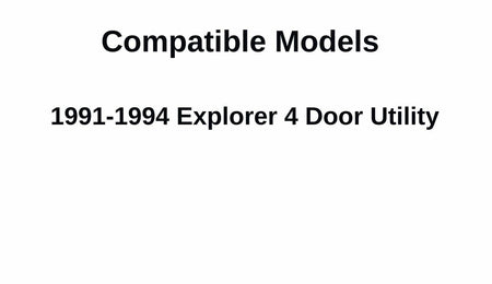 Driver Left Side Front Door Window Door Glass Compatible with Ford Explorer 4 Door Utility 1991-1994 Models