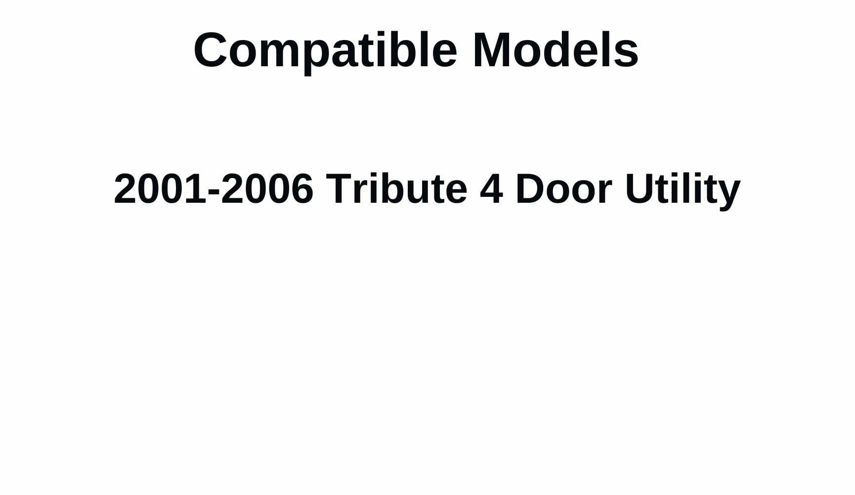 Passenger Right Side Rear Door Window Door Glass Compatible with Mazda Tribute 2001-2006 4 Door Models