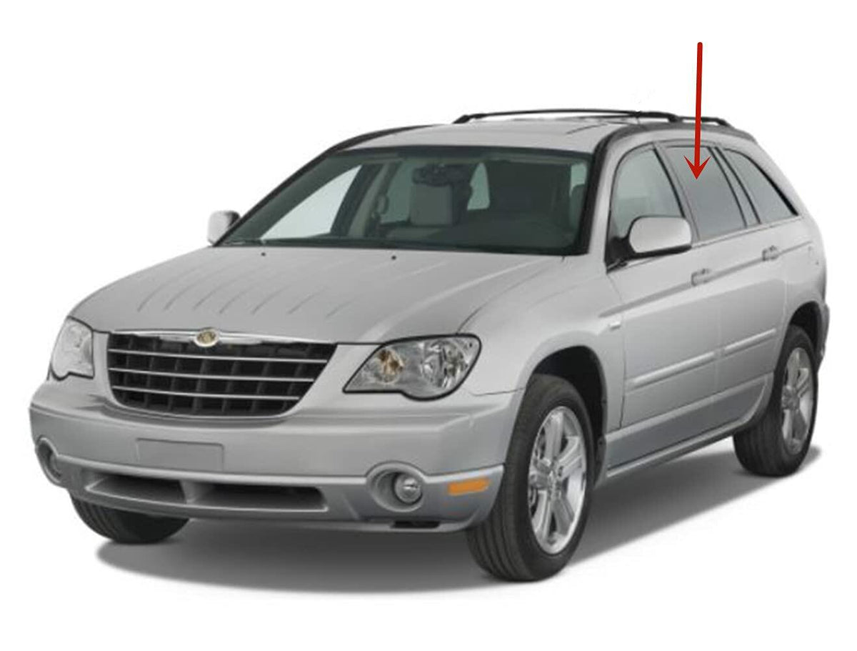 Driver Left Side Rear Door Window Door Glass Compatible with Chrysler Pacifica 2004-2008 Models