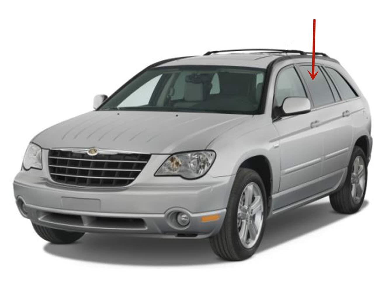 Driver Left Side Rear Door Window Door Glass Compatible with Chrysler Pacifica 2004-2008 Models