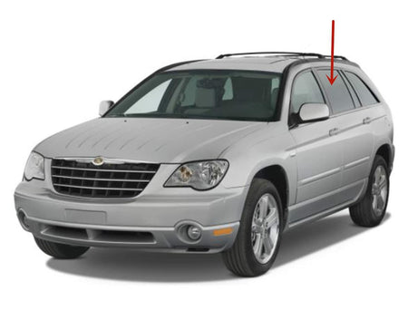 Driver Left Side Rear Door Window Door Glass Compatible with Chrysler Pacifica 2004-2008 Models