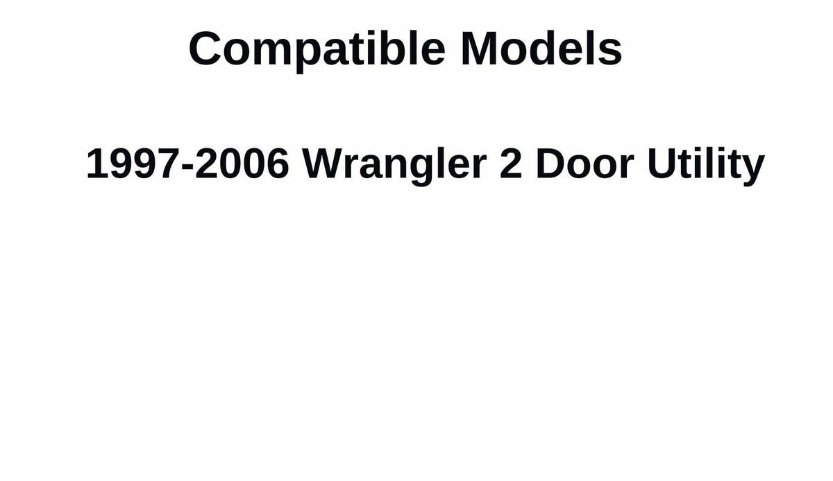 Driver Left Side Door Window Door Glass Compatible with Jeep Wrangler 2 Door Utility 1997-2006 Models